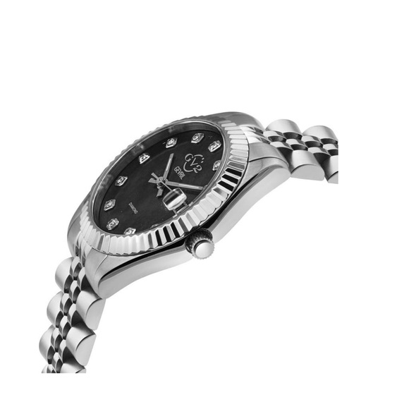 GV2 Naples Black Dial Steel Diamond Watch 34MM- 0.146ctw - Picture 4 of 5